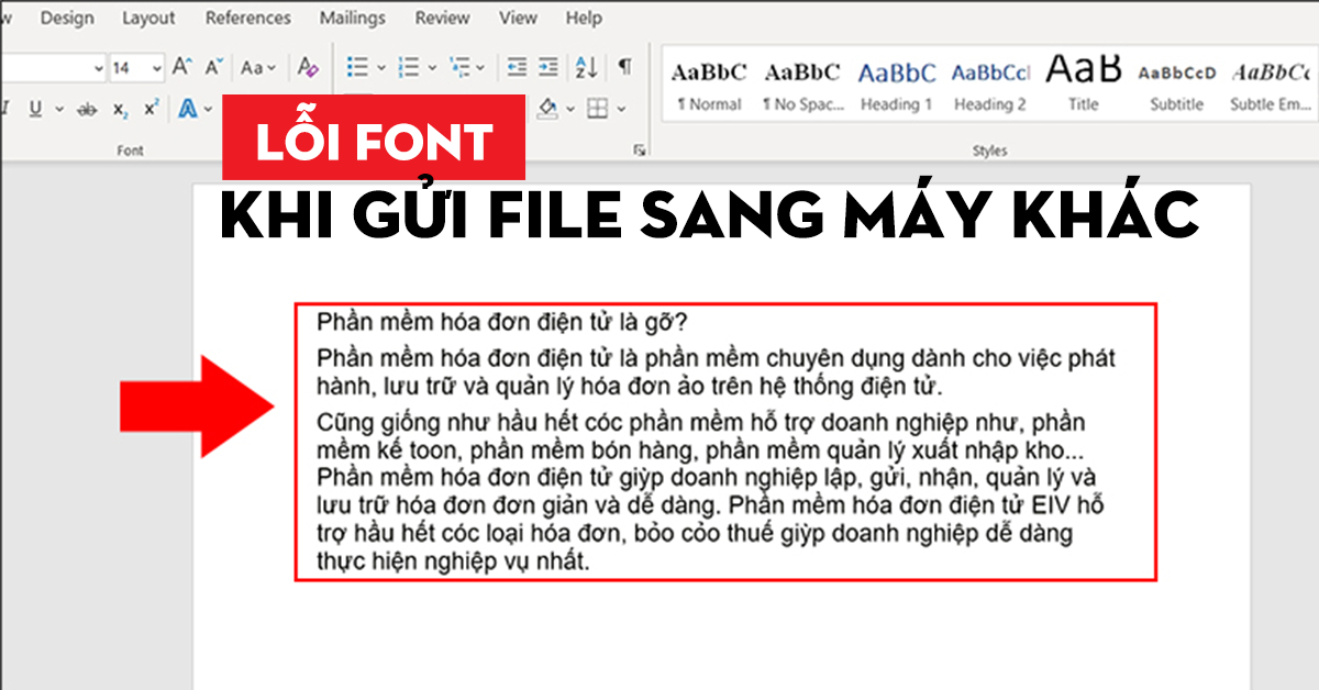 Khắc phục vấn đề khi gửi file Word sang máy tính khác và Font chữ bị thay đổi