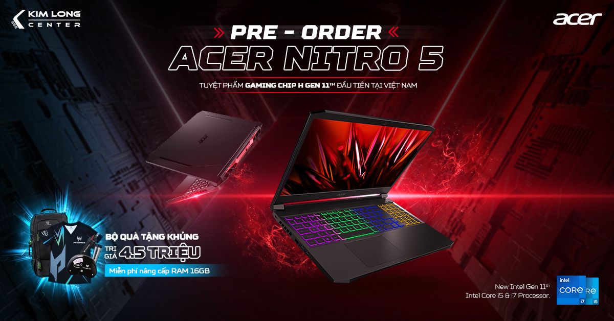 Rước Ngay Siêu Phẩm Với Chương Trình Pre-Order Acer Nitro 5 